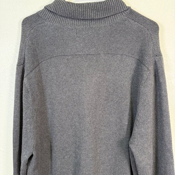 Claiborne Cardigan Sweater Men’s XXL Gray Button Up Academia Fisherman Preppy - Picture 8 of 12